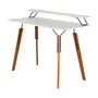 ESCRIVANINHA COM PRATELEIRA 1,10 M X 52 CM OVNI - NOZES/BRANCO - Foto 2