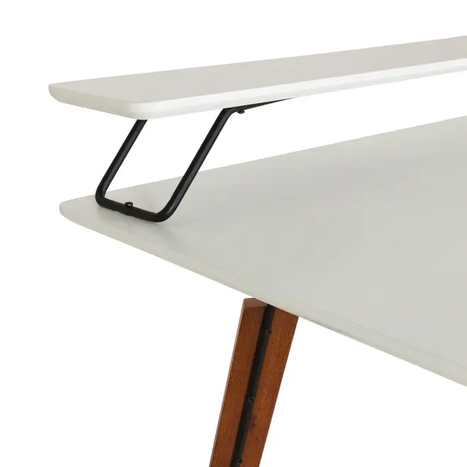 ESCRIVANINHA COM PRATELEIRA 1,10 M X 52 CM OVNI - NOZES/BRANCO - Foto 4