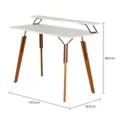 ESCRIVANINHA COM PRATELEIRA 1,10 M X 52 CM OVNI - NOZES/BRANCO - Foto 6