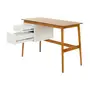 ESCRIVANINHA 2 GAVETAS 1,15 M X 50 CM GALIA - NOZES/BRANCO - Foto 3
