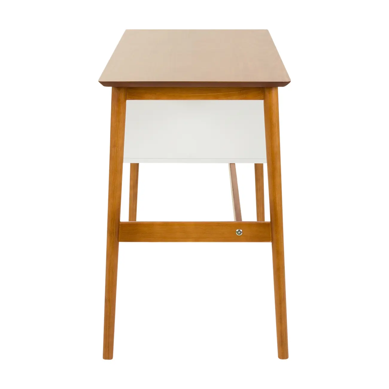 ESCRIVANINHA 2 GAVETAS 1,15 M X 50 CM GALIA - NOZES/BRANCO - Foto 4