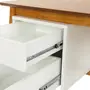 ESCRIVANINHA 2 GAVETAS 1,15 M X 50 CM GALIA - NOZES/BRANCO - Foto 6