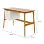ESCRIVANINHA 2 GAVETAS 1,15 M X 50 CM GALIA - NOZES/BRANCO - Foto 10