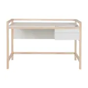 ESCRIVANINHA 1 GAVETA 1,20 M X 50 CM BANDEIROLA - NATURAL WASHED/BRANCO - Foto 1