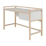 ESCRIVANINHA 1 GAVETA 1,20 M X 50 CM BANDEIROLA - NATURAL WASHED/BRANCO - Foto 2