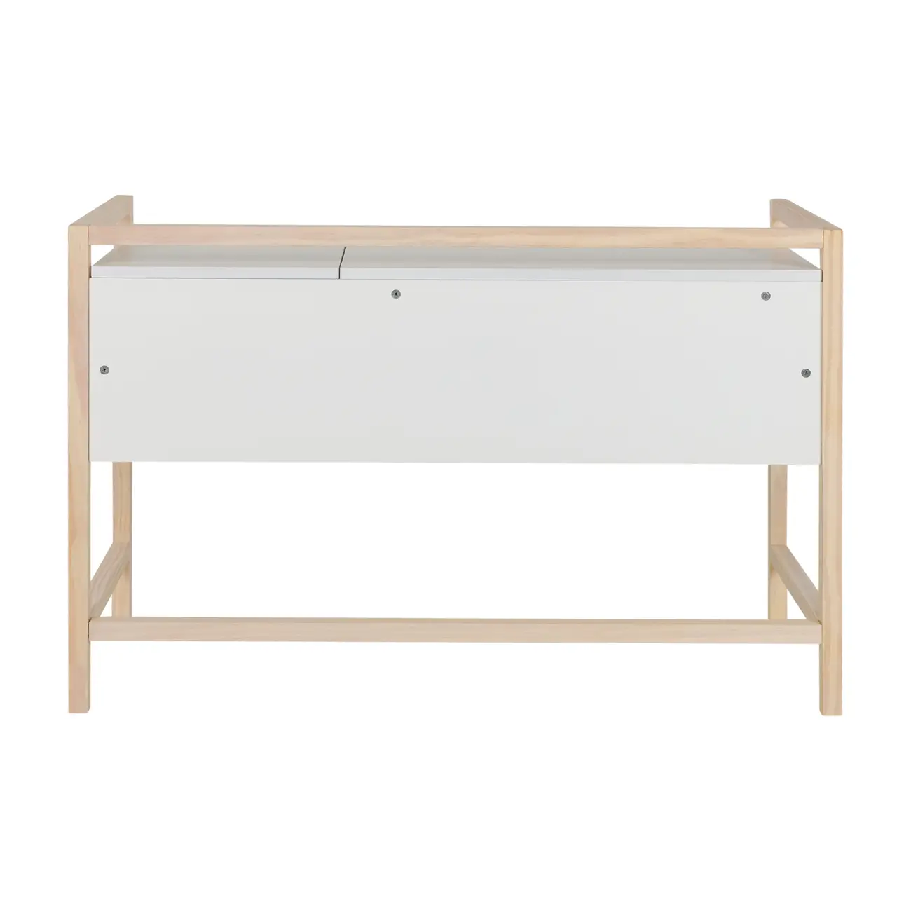 ESCRIVANINHA 1 GAVETA 1,20 M X 50 CM BANDEIROLA - NATURAL WASHED/BRANCO - Foto 5