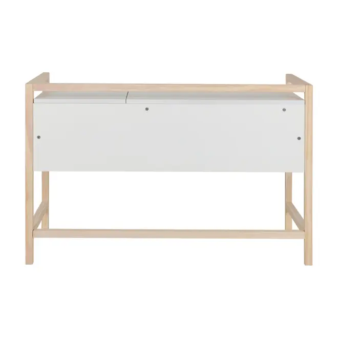 ESCRIVANINHA 1 GAVETA 1,20 M X 50 CM BANDEIROLA - NATURAL WASHED/BRANCO - Foto 5