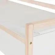 ESCRIVANINHA 1 GAVETA 1,20 M X 50 CM BANDEIROLA - NATURAL WASHED/BRANCO - Foto 10