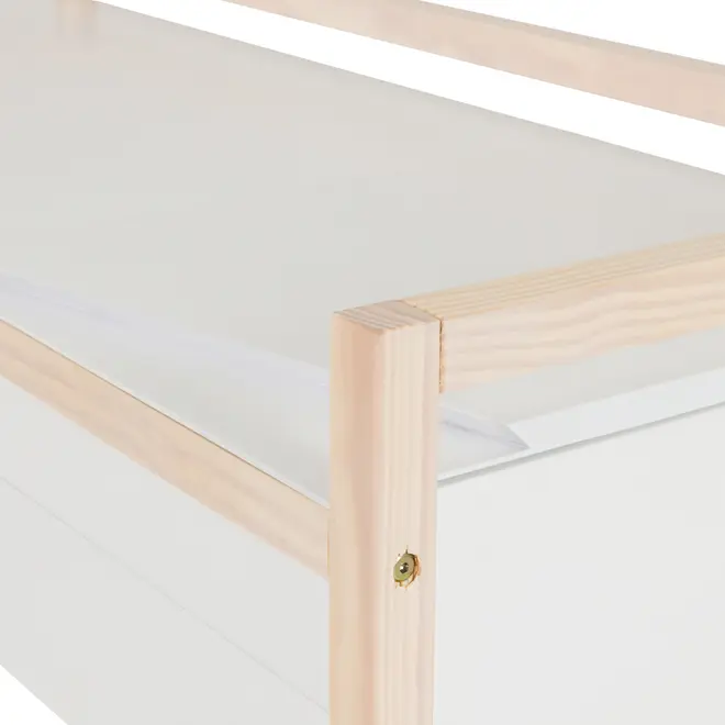 ESCRIVANINHA 1 GAVETA 1,20 M X 50 CM BANDEIROLA - NATURAL WASHED/BRANCO - Foto 10