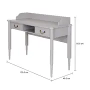 ESCRIVANINHA 2 GAVETAS 1,20 M X 50 CM REGENCE - CINZA PROVENCE - Foto 9