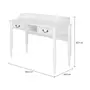 ESCRIVANINHA 2 GAVETAS 1,20 M X 50 CM REGENCE - BRANCO PROVENCE - Foto 9