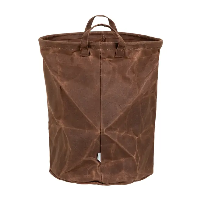 CESTO PARA ROUPA HIGH LOW NA - CASTANHO/WHISKY - Foto 3