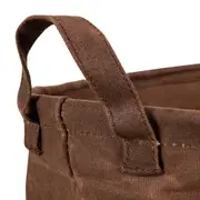 CESTO PARA ROUPA HIGH LOW NA - CASTANHO/WHISKY - Foto 4