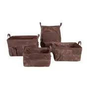 CESTO PARA ROUPA HIGH LOW NA - CASTANHO/WHISKY - Foto 5