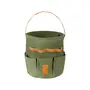 CESTO CIRCULAR COM BOLSOS 25 CM X 24 CM HIGH LOW NA - MUSGO/WHISKY - Foto 1