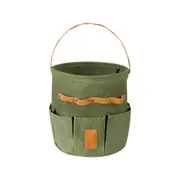 CESTO CIRCULAR COM BOLSOS 25 CM X 24 CM HIGH LOW NA - MUSGO/WHISKY - Foto 1