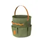 CESTO CIRCULAR COM BOLSOS 25 CM X 24 CM HIGH LOW NA - MUSGO/WHISKY - Foto 2