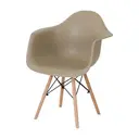 FAIA BEGE - CADEIRA COM BRAÇOS EASY WOOD