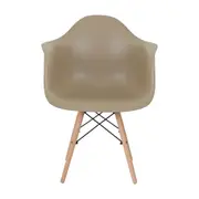 CADEIRA COM BRAÇOS EASY WOOD - FAIA BEGE - Foto 2