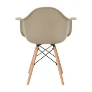 CADEIRA COM BRAÇOS EASY WOOD - FAIA BEGE - Foto 4