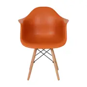 CADEIRA COM BRAÇOS EASY WOOD - FAIA/TERRACOTA - Foto 2