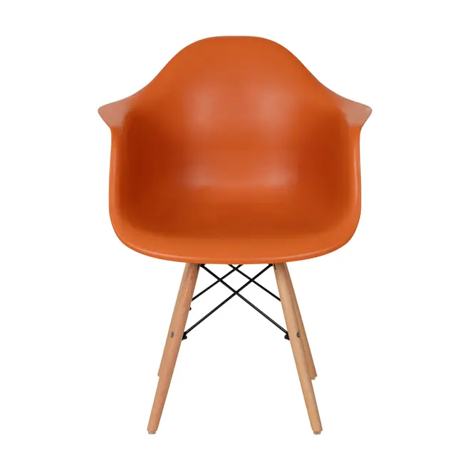 CADEIRA COM BRAÇOS EASY WOOD - FAIA/TERRACOTA - Foto 2