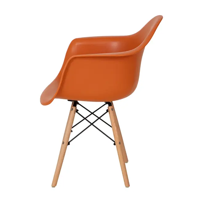 CADEIRA COM BRAÇOS EASY WOOD - FAIA/TERRACOTA - Foto 3