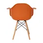 CADEIRA COM BRAÇOS EASY WOOD - FAIA/TERRACOTA - Foto 4