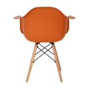 CADEIRA COM BRAÇOS EASY WOOD - FAIA/TERRACOTA - Foto 4