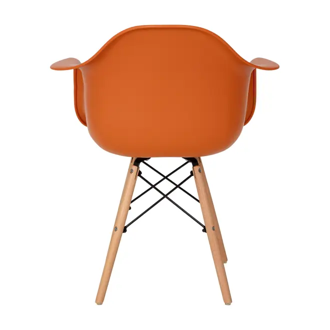 CADEIRA COM BRAÇOS EASY WOOD - FAIA/TERRACOTA - Foto 4