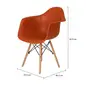 CADEIRA COM BRAÇOS EASY WOOD - FAIA/TERRACOTA - Foto 7