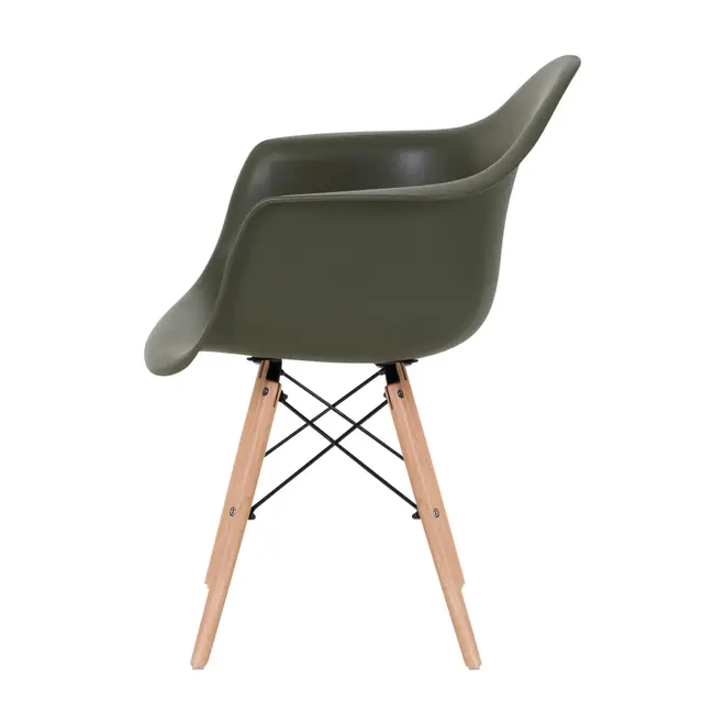 CADEIRA COM BRAÇOS EASY WOOD - FAIA/MUSGO - Foto 3
