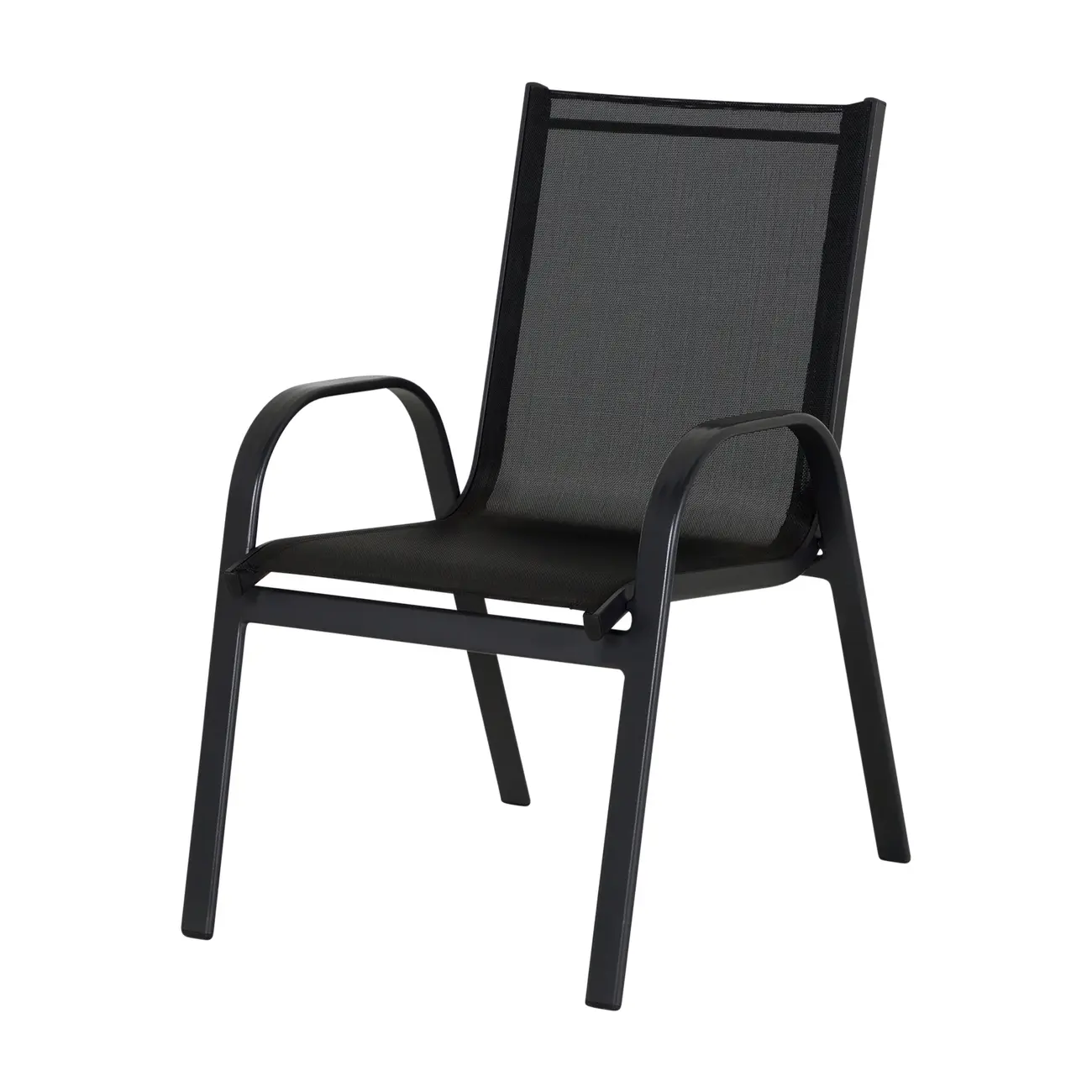 CADEIRA COM BRAÇOS SUN - PRETO/PRETO - Foto 1