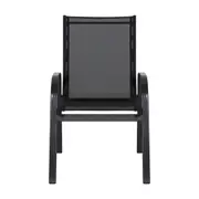 CADEIRA COM BRAÇOS SUN - PRETO/PRETO - Foto 2