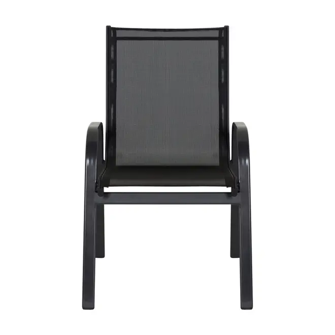 CADEIRA COM BRAÇOS SUN - PRETO/PRETO - Foto 2