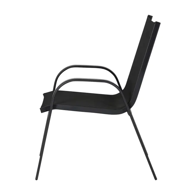 CADEIRA COM BRAÇOS SUN - PRETO/PRETO - Foto 3