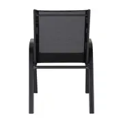 CADEIRA COM BRAÇOS SUN - PRETO/PRETO - Foto 4