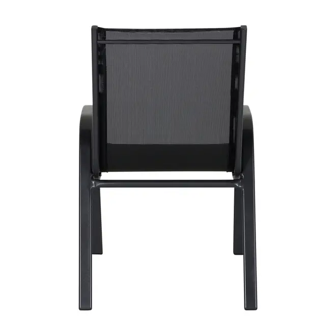 CADEIRA COM BRAÇOS SUN - PRETO/PRETO - Foto 4