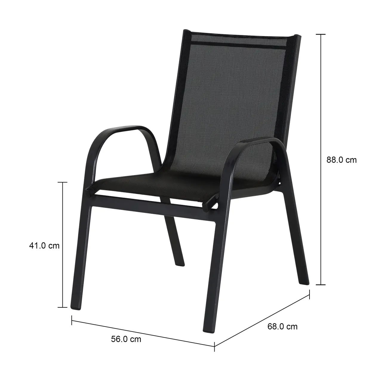 CADEIRA COM BRAÇOS SUN - PRETO/PRETO - Foto 7