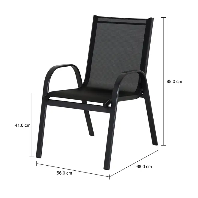 CADEIRA COM BRAÇOS SUN - PRETO/PRETO - Foto 7