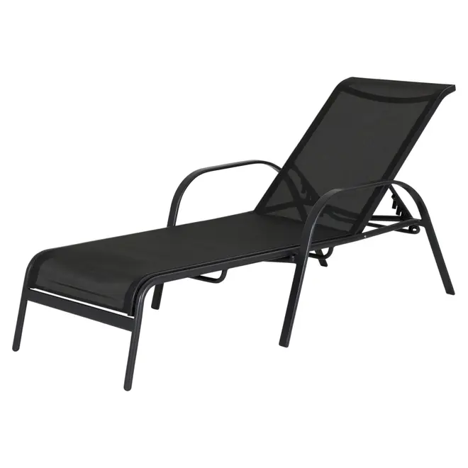 CHAISE LONGUE SUN - PRETO/PRETO - Foto 1