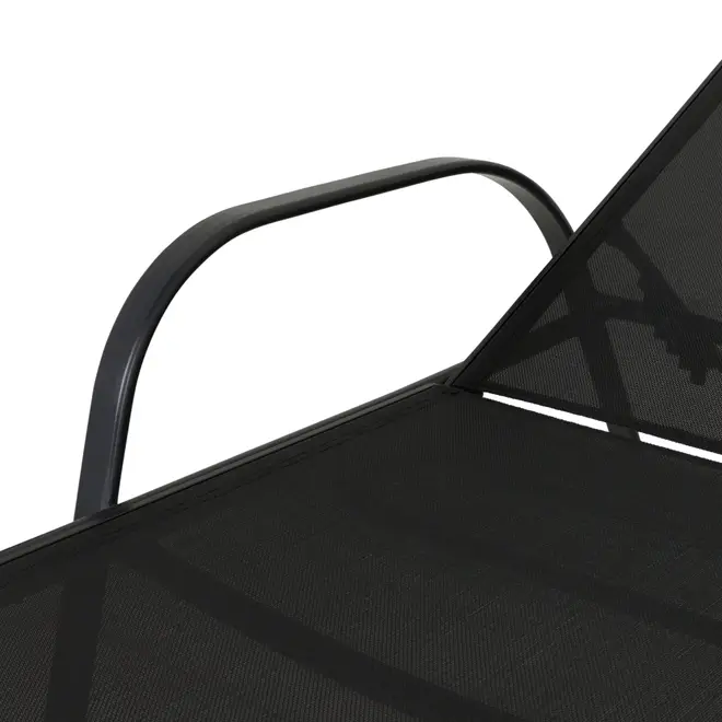 CHAISE LONGUE SUN - PRETO/PRETO - Foto 7
