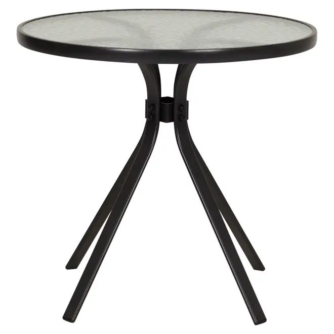 MESA REDONDA 77 CM SUN - PRETO/INCOLOR - Foto 1