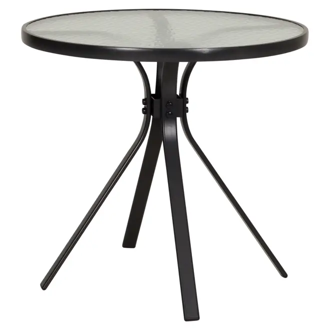MESA REDONDA 77 CM SUN - PRETO/INCOLOR - Foto 2