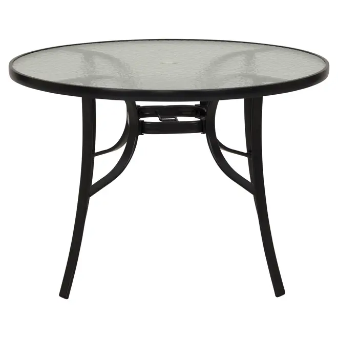 MESA PARA ÁREA EXTERNA REDONDA 1,07 M SUN - PRETO/INCOLOR - Foto 1
