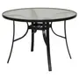 MESA PARA ÁREA EXTERNA REDONDA 1,07 M SUN - PRETO/INCOLOR - Foto 2
