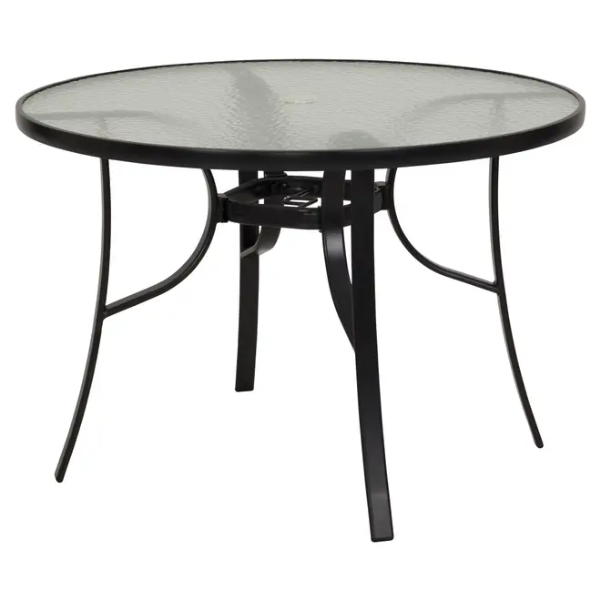 MESA PARA ÁREA EXTERNA REDONDA 1,07 M SUN - PRETO/INCOLOR - Foto 2