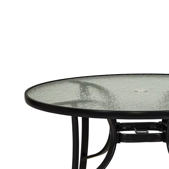 MESA PARA ÁREA EXTERNA REDONDA 1,07 M SUN - PRETO/INCOLOR - Foto 3