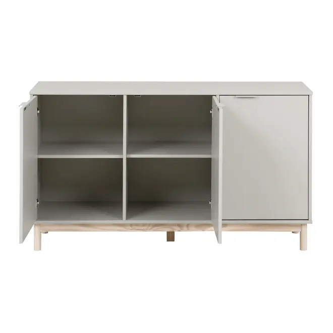 BUFFET 3 PORTAS 1,35 M X 38 CM SNAB - FLANDRES/NATURAL WASHED - Foto 3