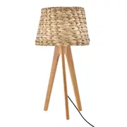 LUMINÁRIA DE MESA GÁVEA C/CÚPULA P TABOA - AMÊNDOA/FIBRA CLARA - Foto 1
